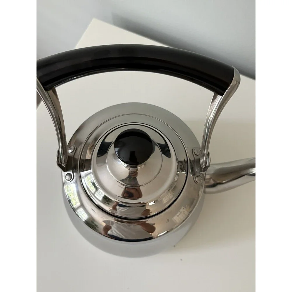 Potobelo Stainless Steel Tea Kettle Swan Neck Black Handle Stovetop Leak Proof